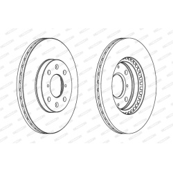 stabdžių diskas (1vnt) PREMIER Coat+ disc
                                FERODO                                DDF1520C, F