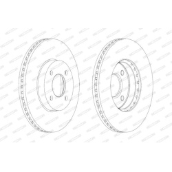 stabdžių diskas (1vnt) PREMIER Coat+ disc
                                FERODO                                DDF206C, FE