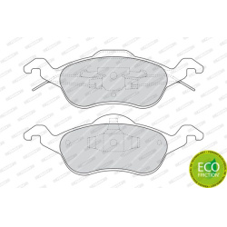 stabdžių trinkelių rinkinys, diskinis stabdys PREMIER ECO FRICTION
                                FERODO                 