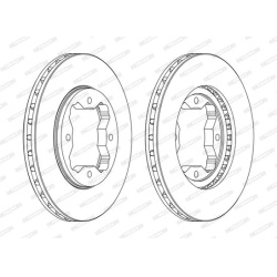 stabdžių diskas (1vnt) PREMIER
                                FERODO                                                DDF450