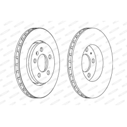 stabdžių diskas (1vnt) PREMIER Coat+ disc
                                FERODO                                DDF1154C, F