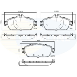 Stabdžių kaladėlės priekinės
                                COMLINE                                CBP02346, COMLINE, C