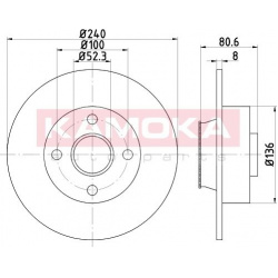 stabdžių diskas (1vnt)
                                KAMOKA                                                1031135, KAMOK