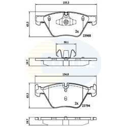 Stabdžių kaladėlės priekinės
                                COMLINE                                                CBP0