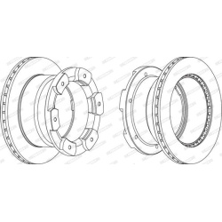 stabdžių diskas (1vnt) PREMIER
                                FERODO                                FCR332A, FERODO, FCR33