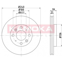 stabdžių diskas (1vnt)
                                KAMOKA                                                103221, KAMOKA