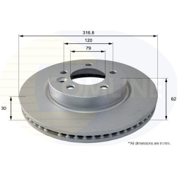 stabdžių diskas (1vnt) COATED
COMLINE ADC132