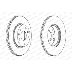 stabdžių diskas (1vnt) PREMIER Coat+ disc
                                FERODO                                DDF1151C, F
