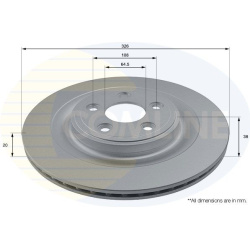 stabdžių diskas (1vnt) COATED
                                COMLINE                                                ADC124