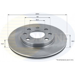 stabdžių diskas (1vnt) COATED
                                COMLINE                                                ADC140