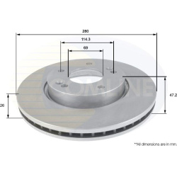stabdžių diskas (1vnt) COATED
                                COMLINE                                                ADC109