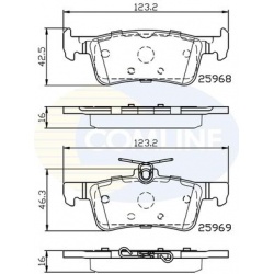 stabdžių trinkelių rinkinys, diskinis stabdys
                                COMLINE                                CBP02