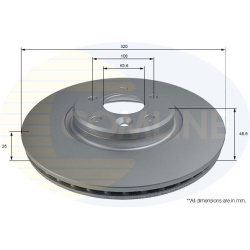 stabdžių diskas (1vnt) COATED
                                COMLINE                                                ADC284
