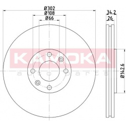 stabdžių diskas (1vnt)
                                KAMOKA                                                103263, KAMOKA