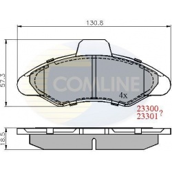 stabdžių trinkelių rinkinys, diskinis stabdys
                                COMLINE                                CBP03