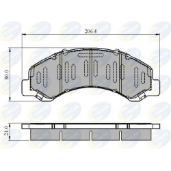 stabdžių trinkelių rinkinys, diskinis stabdys
                                COMLINE                                     
