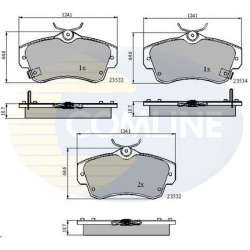 stabdžių trinkelių rinkinys, diskinis stabdys
                                COMLINE                                     