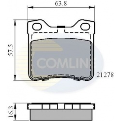 stabdžių trinkelių rinkinys, diskinis stabdys
                                COMLINE                                CBP01