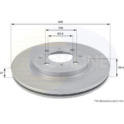 stabdžių diskas (1vnt) COATED
                                COMLINE                                                ADC055