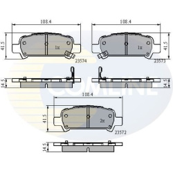 stabdžių trinkelių rinkinys, diskinis stabdys
                                COMLINE                                     
