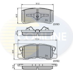 stabdžių trinkelių rinkinys, diskinis stabdys
                                COMLINE                                CBP09