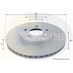 stabdžių diskas (1vnt) COATED
                                COMLINE                                                ADC179