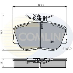 stabdžių trinkelių rinkinys, diskinis stabdys
                                COMLINE                                     
