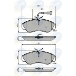 stabdžių trinkelių rinkinys, diskinis stabdys
                                COMLINE                                     