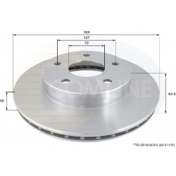 stabdžių diskas (1vnt)
                                COMLINE                                                ADC2303V, COM