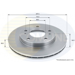 stabdžių diskas (1vnt) COATED
COMLINE ADC022