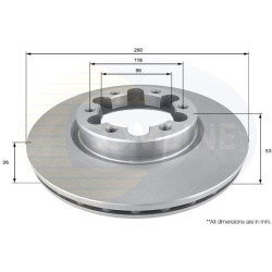 stabdžių diskas (1vnt) COATED
                                COMLINE                                ADC0285V, COMLINE, ADC