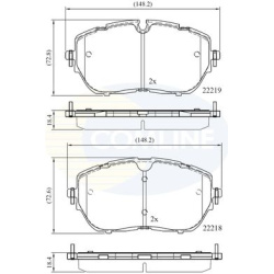 Stabdžių kaladėlės priekinės
                                COMLINE                                                CBP0