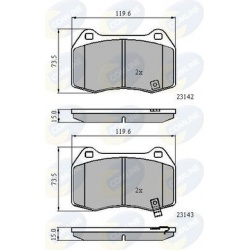 stabdžių trinkelių rinkinys, diskinis stabdys
                                COMLINE                                     