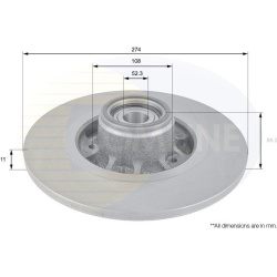 stabdžių diskas (1vnt) COATED
                                COMLINE                                                ADC300
