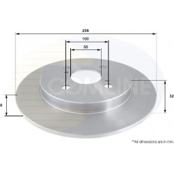 stabdžių diskas (1vnt) COATED
                                COMLINE                                                ADC011