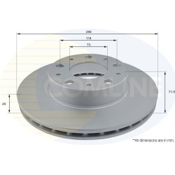 stabdžių diskas (1vnt) Comline
                                ADC2834V, COMLINE, ADC2834V, auto detalė