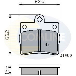stabdžių trinkelių rinkinys, diskinis stabdys
                                COMLINE                                     
