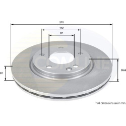 stabdžių diskas (1vnt)
                                COMLINE                                                ADC1666V, COM