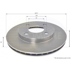 stabdžių diskas (1vnt) COATED
                                COMLINE                                                ADC029