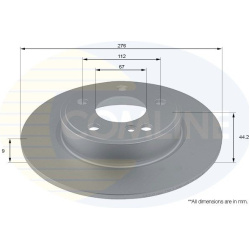 stabdžių diskas (1vnt) COATED
                                COMLINE                                                ADC167