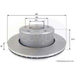 stabdžių diskas (1vnt) COATED
                                COMLINE                                                ADC132