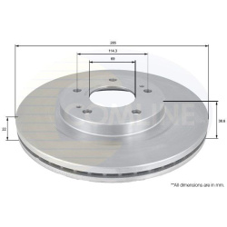 stabdžių diskas (1vnt) COATED
                                COMLINE                                                ADC036