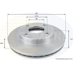 Stabdžių diskas COATED
COMLINE ADC0289V, COM