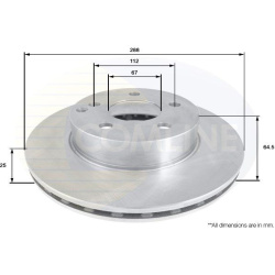 stabdžių diskas (1vnt) COATED
                                COMLINE                                                ADC165