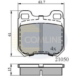 stabdžių trinkelių rinkinys, diskinis stabdys
                                COMLINE                                     