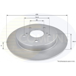 stabdžių diskas (1vnt) COATED
                                COMLINE                                                ADC092