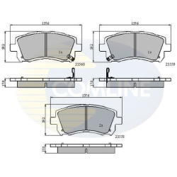 stabdžių trinkelių rinkinys, diskinis stabdys
                                COMLINE                                     