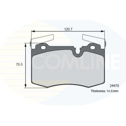 stabdžių trinkelių rinkinys, diskinis stabdys
                                COMLINE                                     