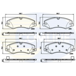 stabdžių trinkelių rinkinys, diskinis stabdys
                                COMLINE                                     