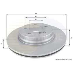 stabdžių diskas (1vnt) COATED
                                COMLINE                                                ADC165
